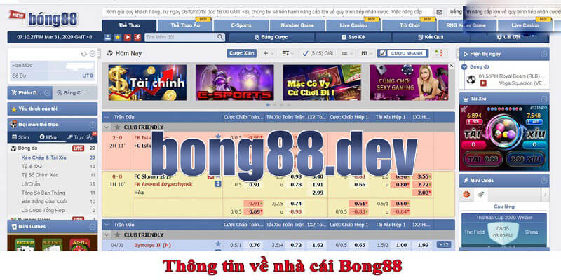 Thông tin nhà cái số 1 Bong88